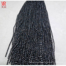 6-7mm Rice Fresh Black Pearls Strands (ES371)